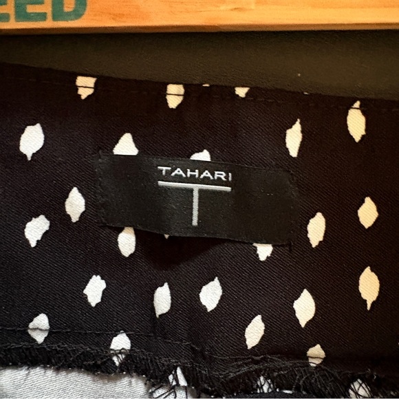 T Tahari Black Shorts with White Spot Print - Picture 5 of 12
